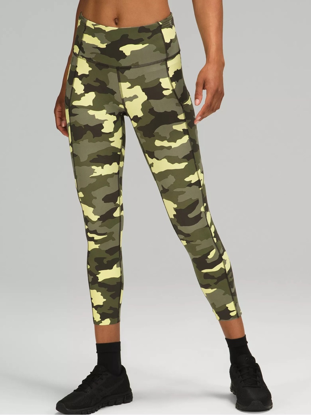 lululemon athletica Olive & Yellow Camo High-Rise Leggings